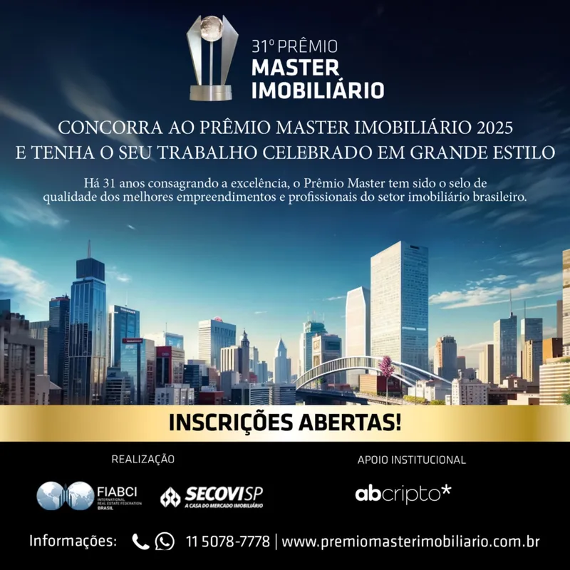 Banner do evento Prêmio Master Imobiliário 2025