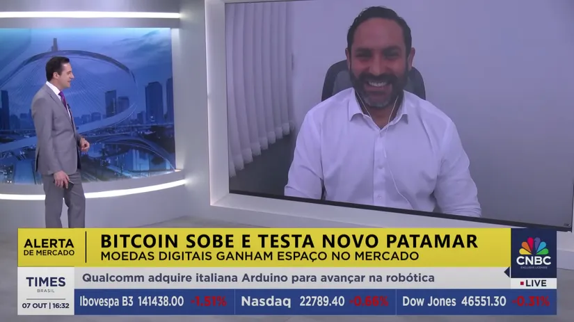 Frame da entrevista com Bernardo Srur, realizada pelo entrevistador Eric Klein